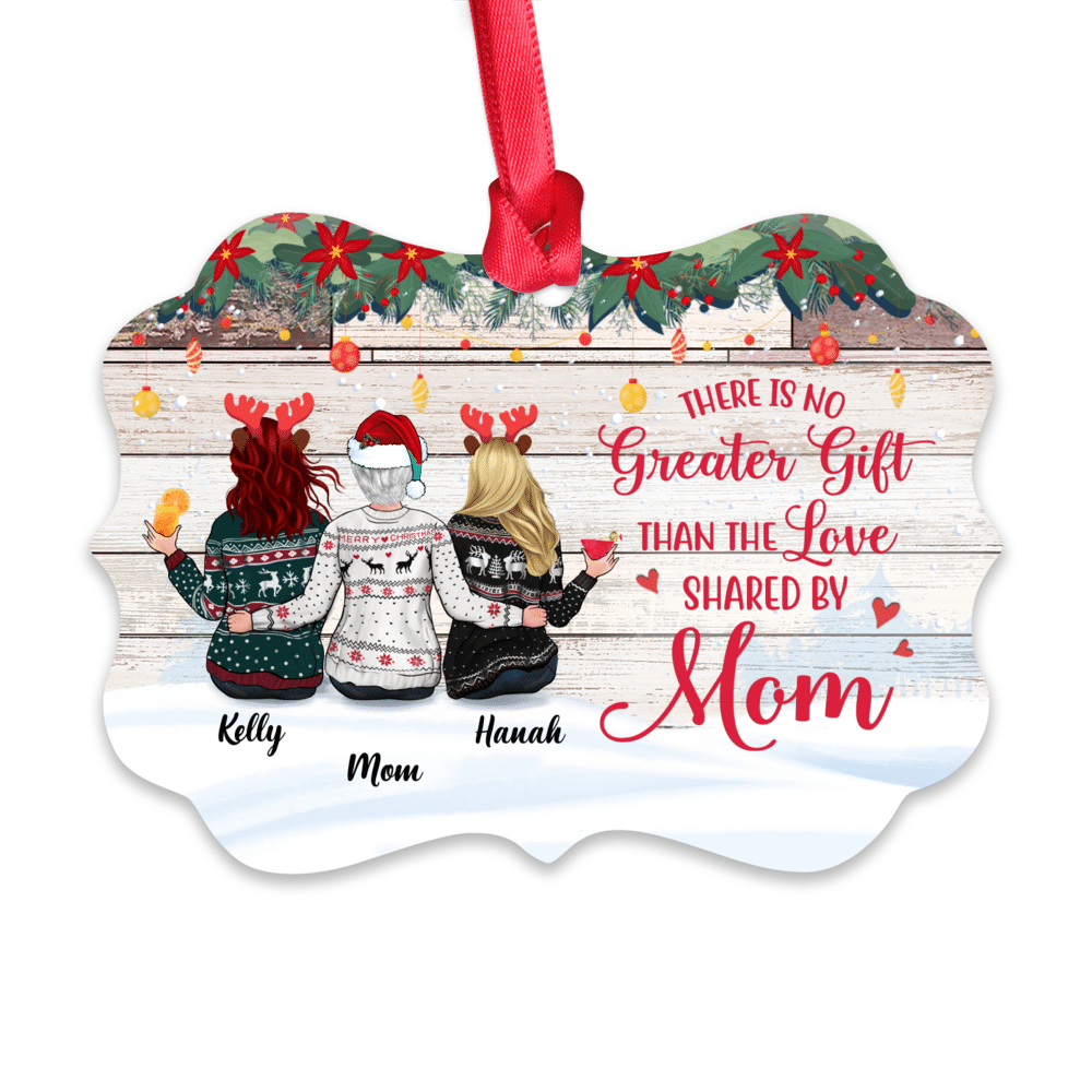 Personalized Ornament - Family - There is no Greater Gift than the Love shared by Mom_1