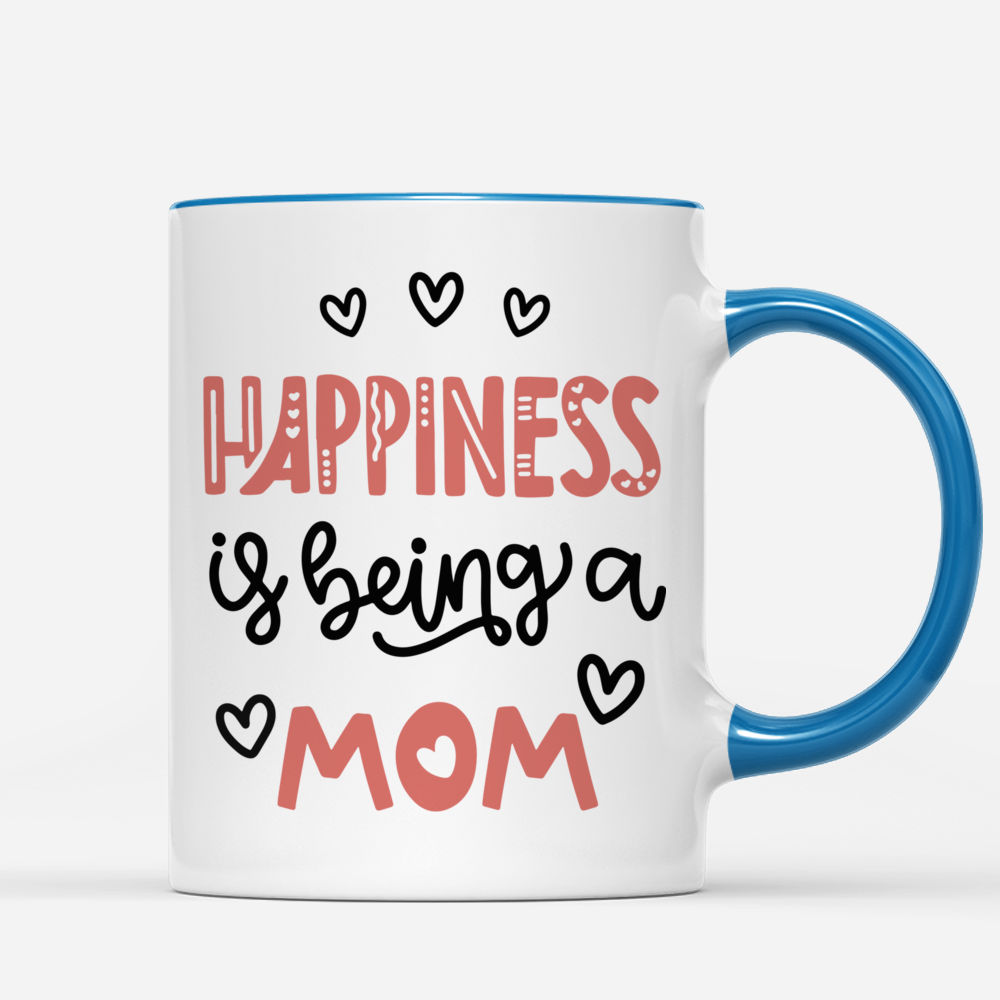 Personalized Family Mug - Mother & Kids Happiness Is Being A Mom