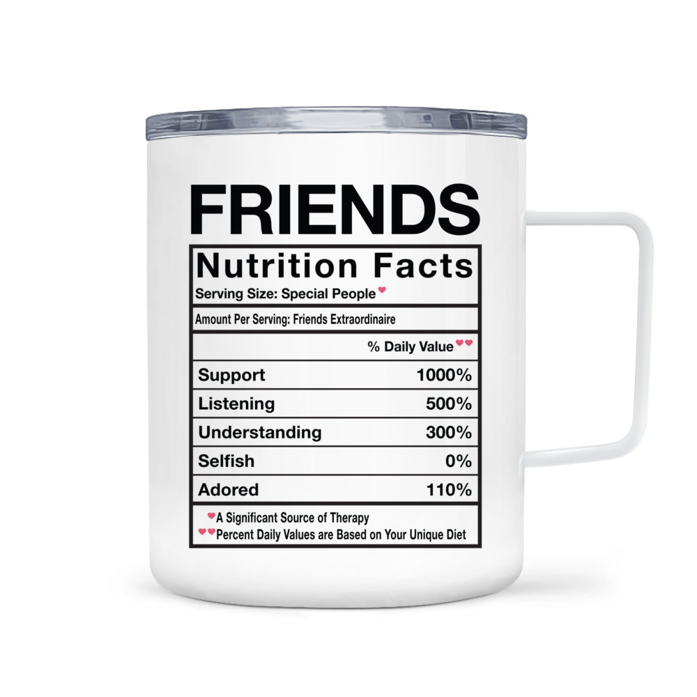 Personalized Mug - Up to 7 Women - Friends Nutrition Facts (7314)