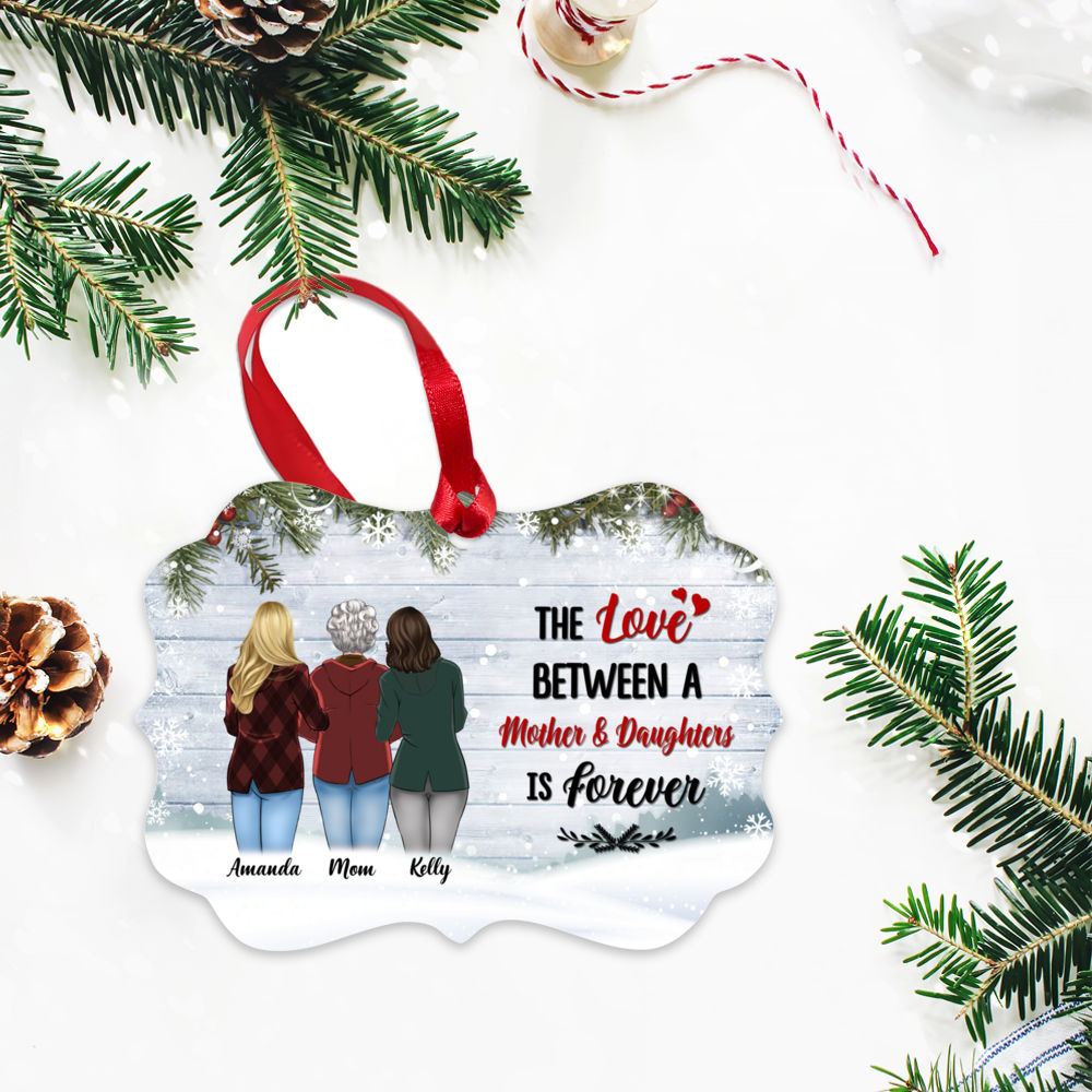 Personalized Ornament - Custom Ornament BG Snow - The Love Between ...