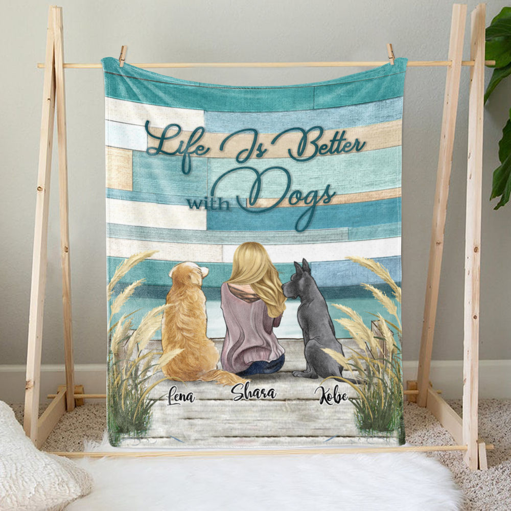 FurReal Blanket - Man/Women, Dog and Cat - Fur Mama (Custom Blankets - Cat  Lover, Dog Lover Gifts) Christmas Gifts