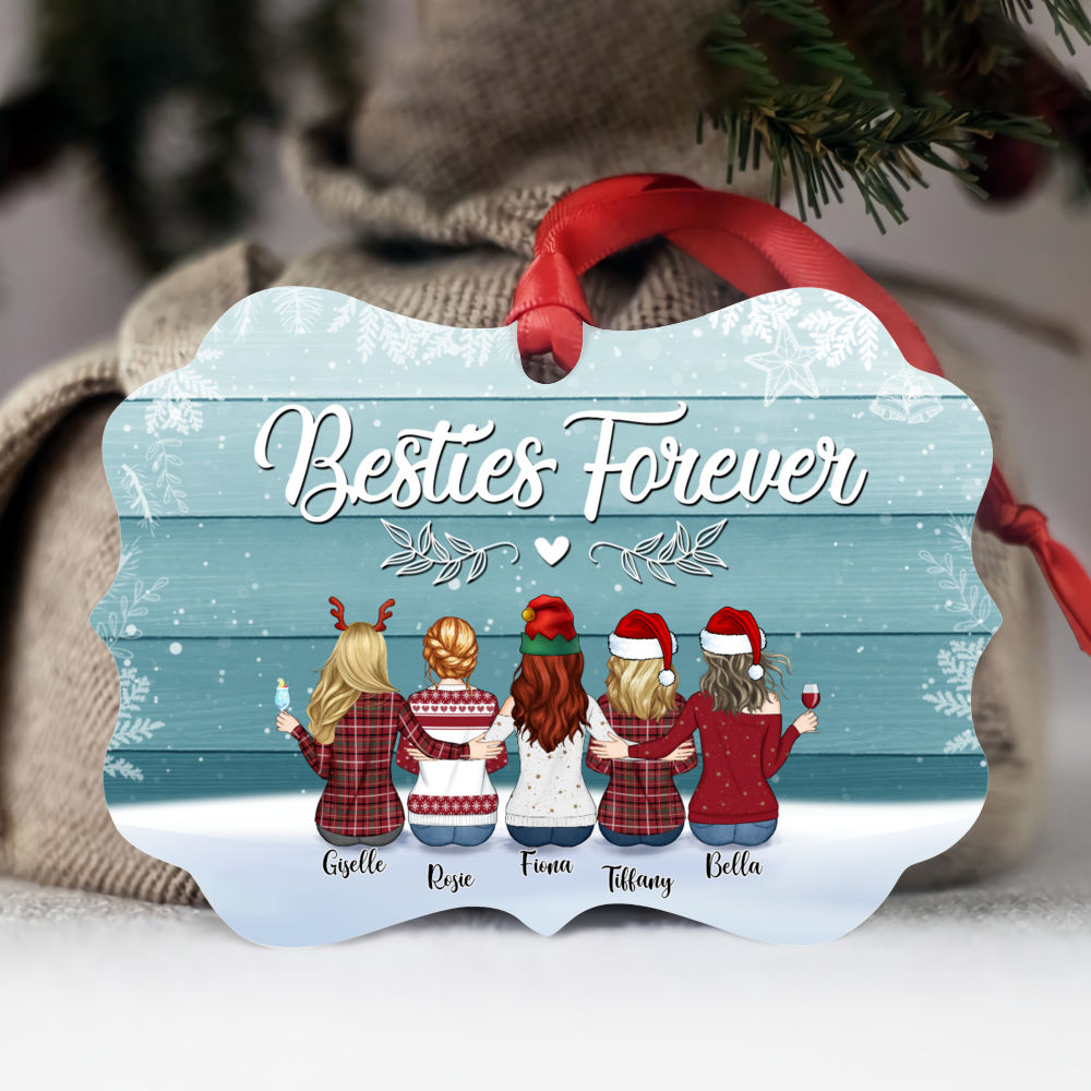 Personalized Ornament - Up to 9 Women - Ornament - Besties forever (T7522)