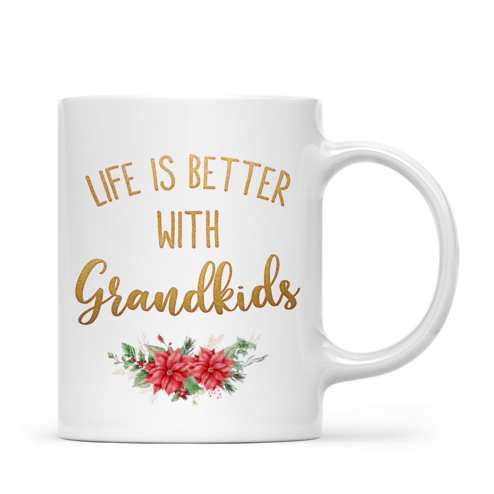 Personalized Mug - Grandma & Grandkids - Up to 9 Grandkids - Life Is Better With Grandkids_2