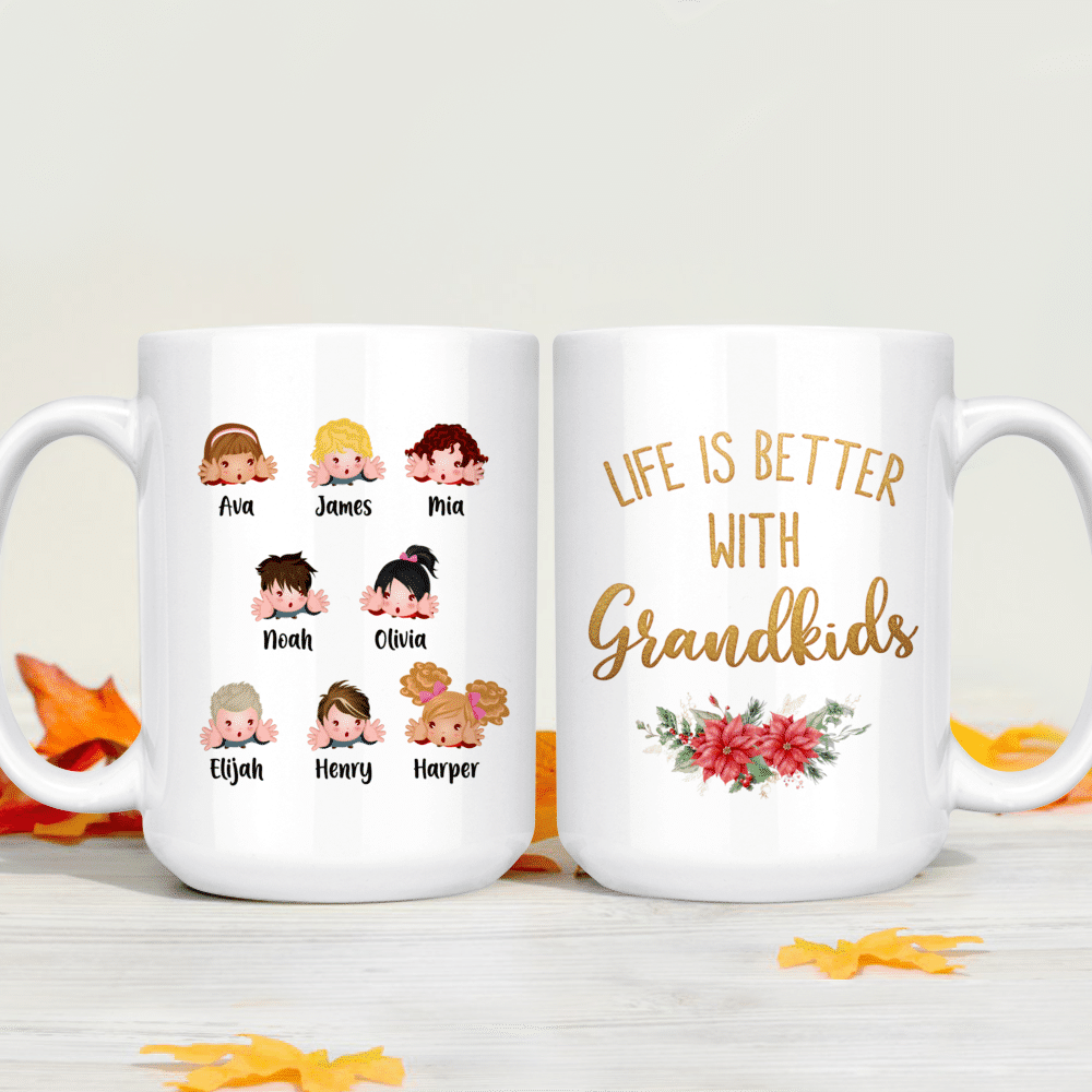 Personalized Grandma Gift with Custom Bluebird Mug - Unique