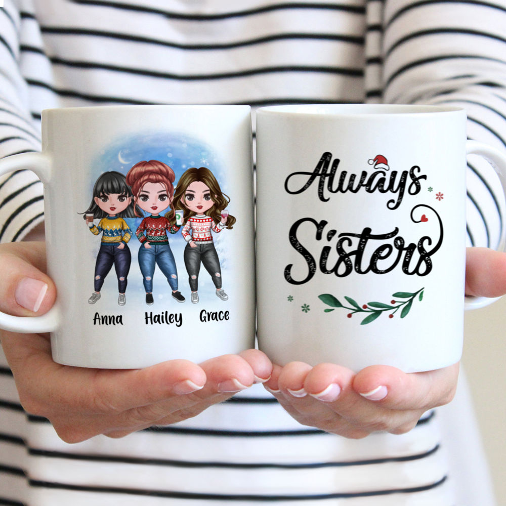 Personalized Mug - Up to 7 Women - Always Sisters (7434)_1