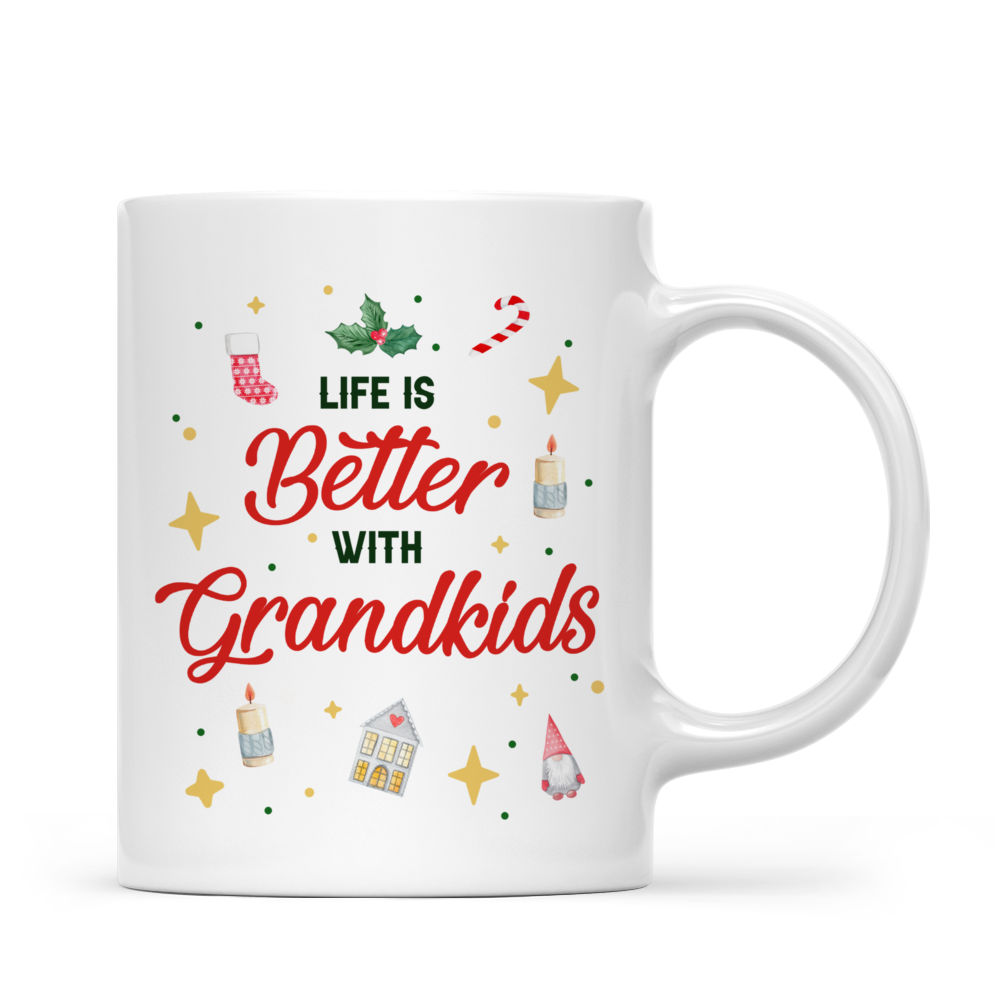 Personalized Mug - Grandma & Grandkids - Up to 9 Grandkids - Life Is Better With Grandkids_2