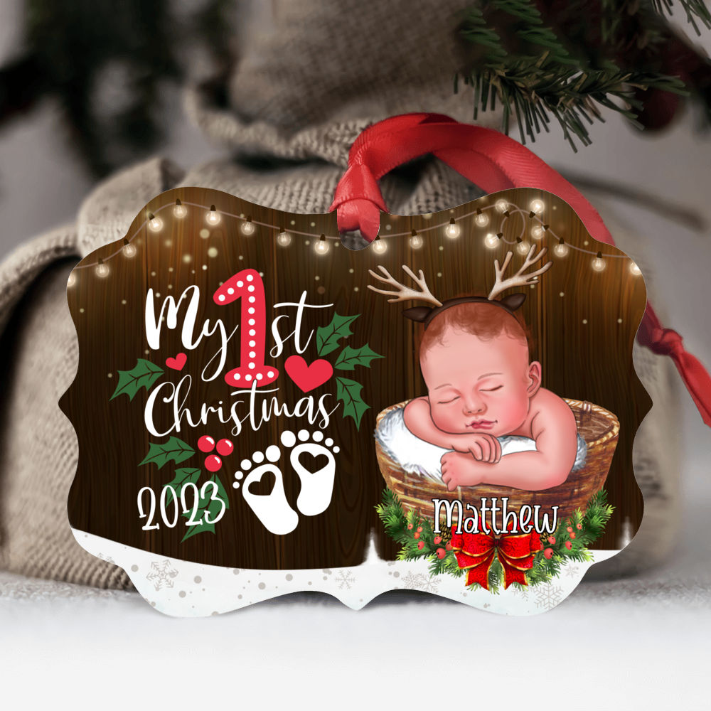 Custom Xmas Ornament - My 1st Christmas 2024 (Version 2)