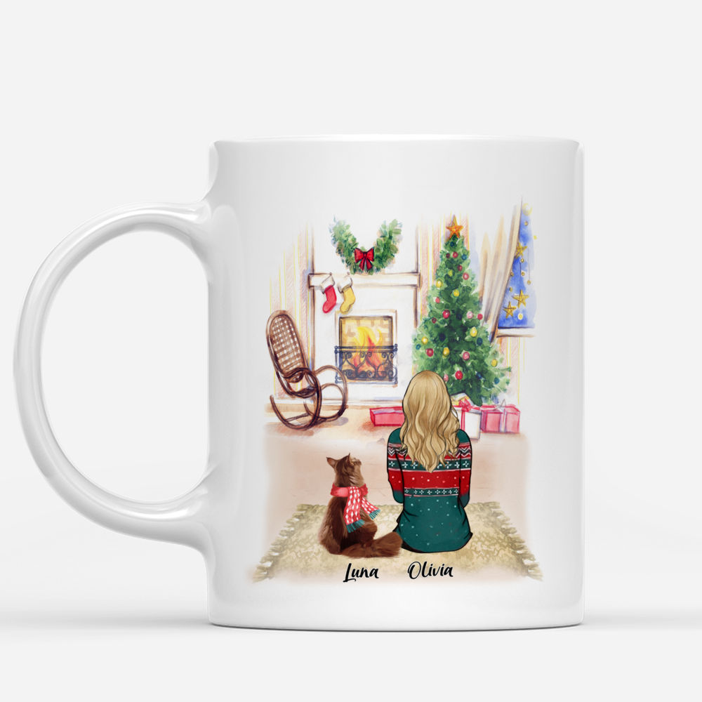 Personalized Christmas Mug -  I just want to be a stay at home Cat mom_1