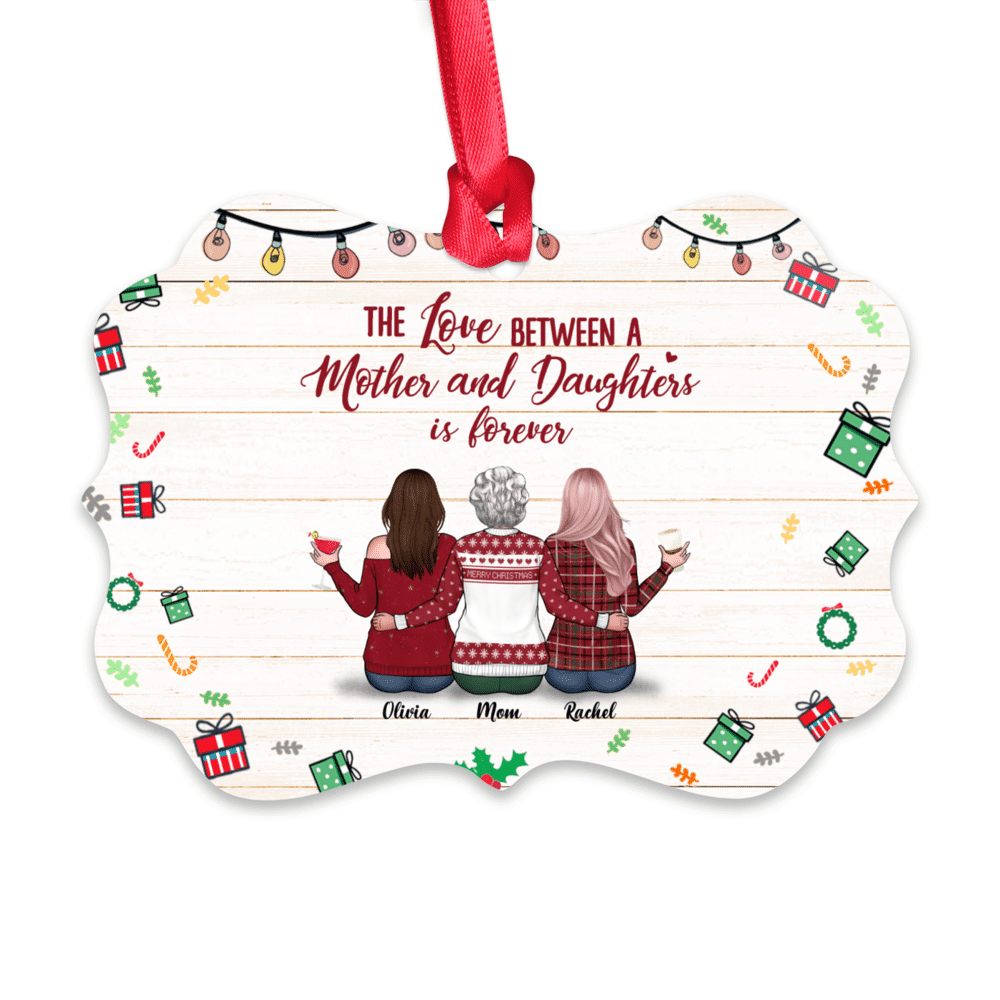 Personalized Ornament - Custom Ornament BG5 - The Love Between Mother & Daughters Is Forever_1