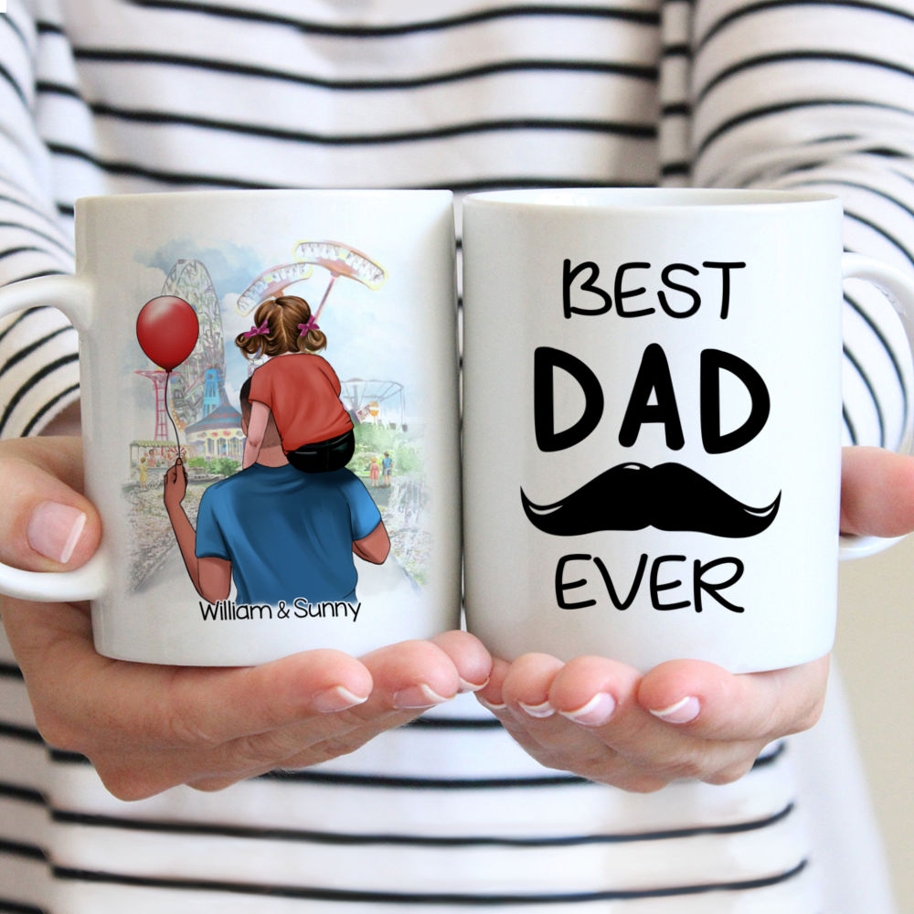 Dad and Child 2 - Best Dad Ever | Personalized Mugs | Gossby