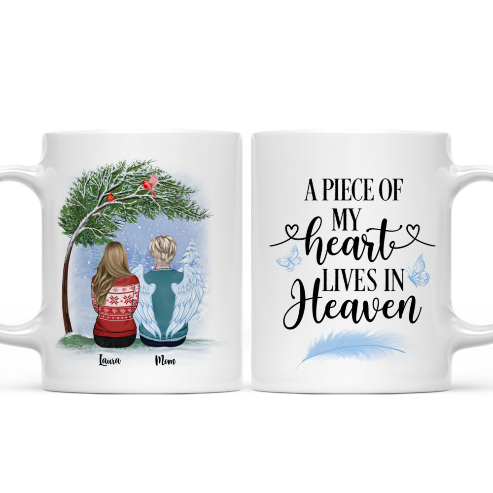 Personalized Mug - Family Memorial - A Piece Of My Heart Lives In Heaven (7828)_4