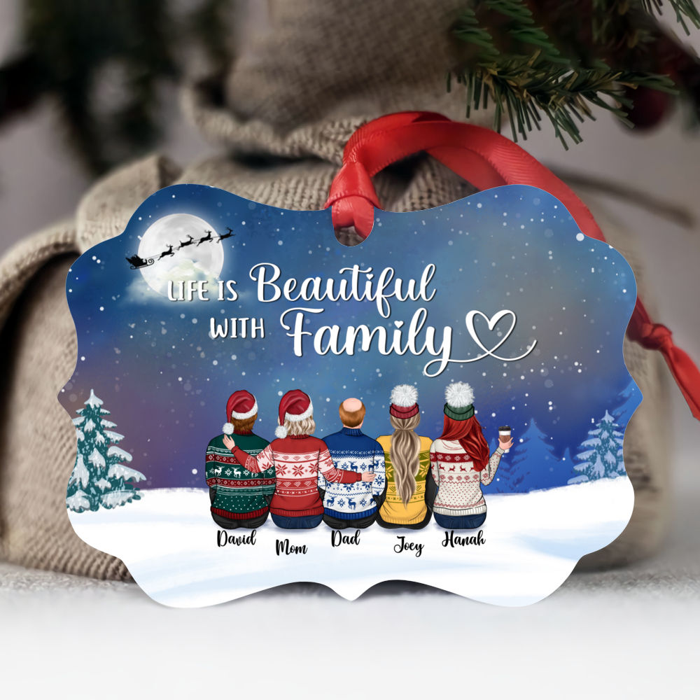 Personalized Christmas Ornament - Life Is Better With Family