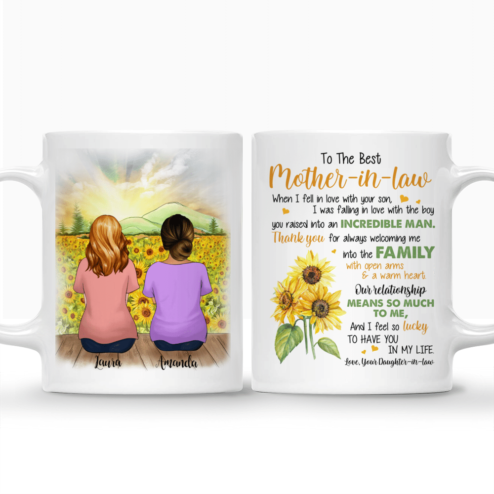 Feminine Florals Personalized Mom Coffee Mug 11 oz White