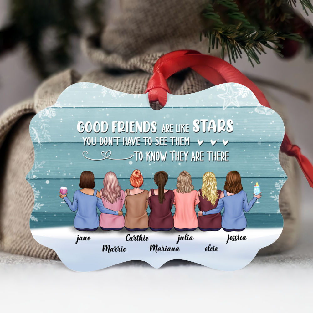 Personalized Ornament - friendship Gift - Good Friends are like stars you don’t have to see them to know they are there