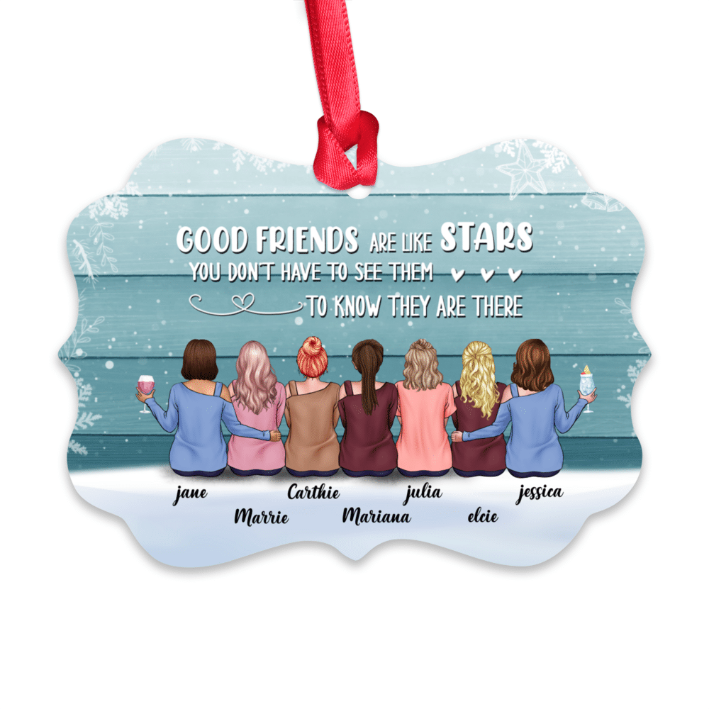 Personalized Ornament - friendship Gift - Good Friends are like stars you don’t have to see them to know they are there_1