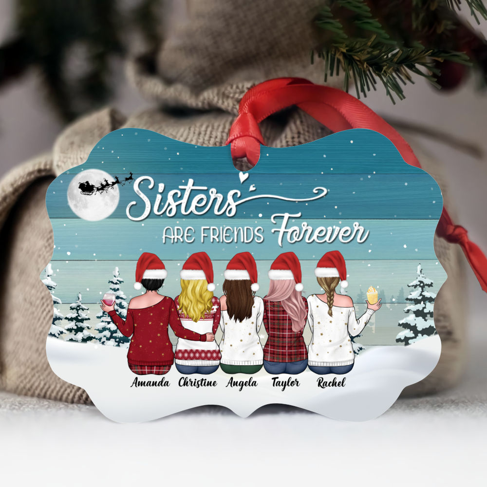 Personalized Christmas Ornament - Sisters Are Friends Forever