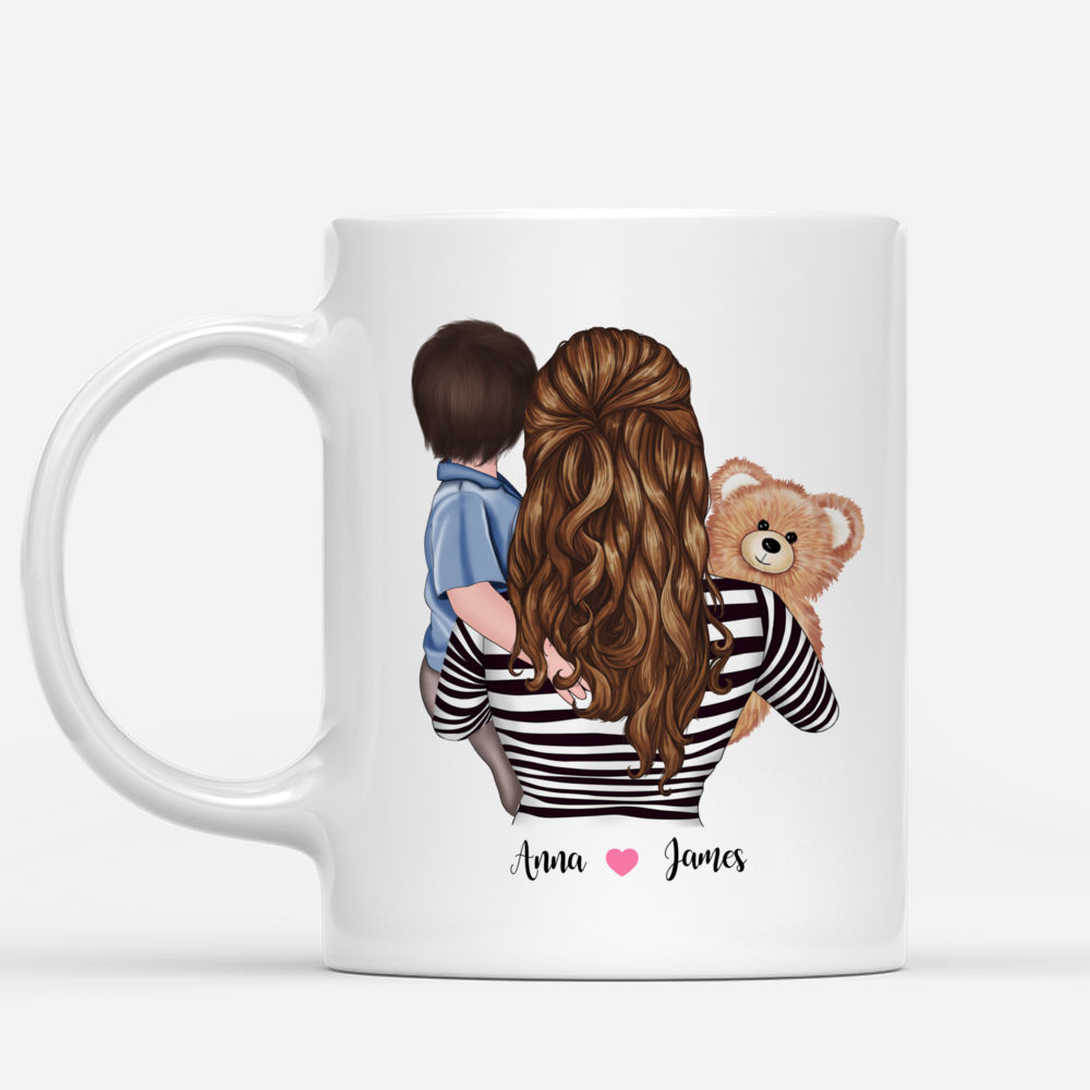 Personalized Mug - Happiness Is Being A Mom (Mother & Kid)_1
