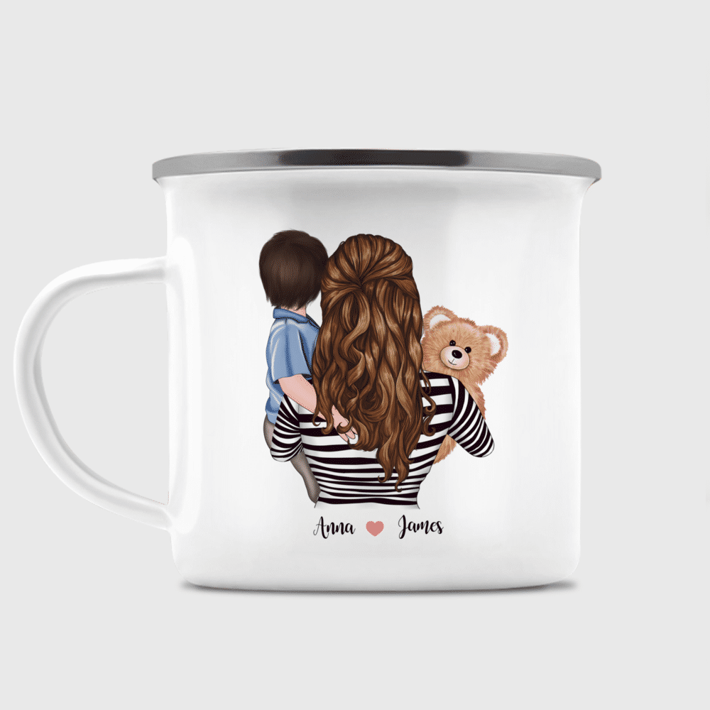 Personalized Watercolor Mom Blessed With Boys Mug Mom of 