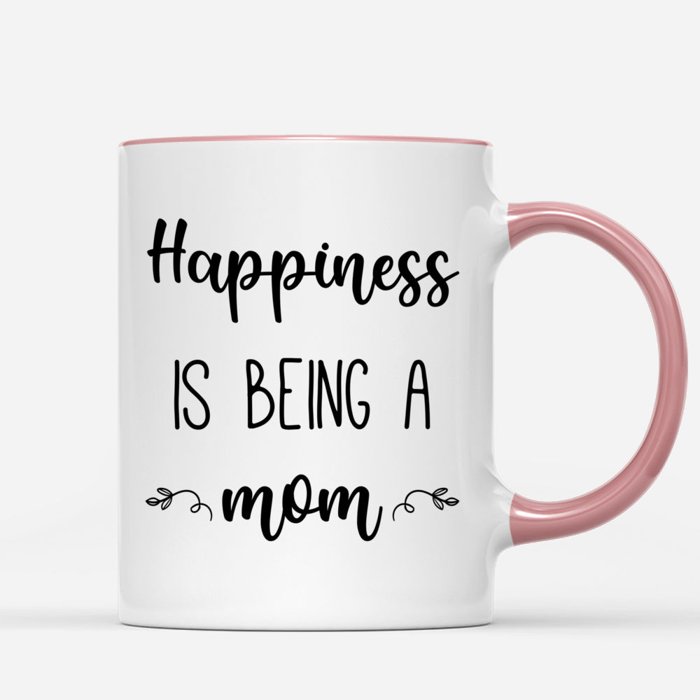 Family Personalized Mugs - Mother & 2 Sons - Happiness is Being A Mom_2