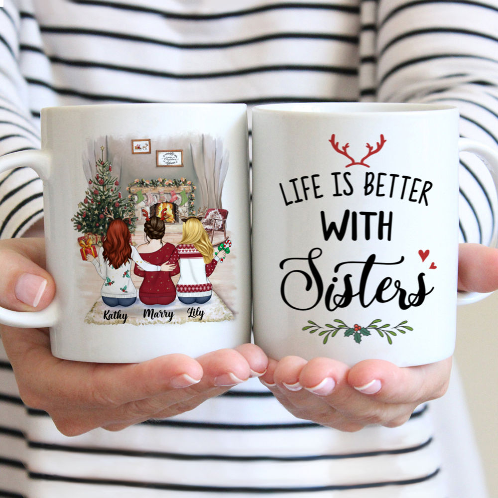 Personalized Mug - Girls Mug - Life is better with sisters (ND) 