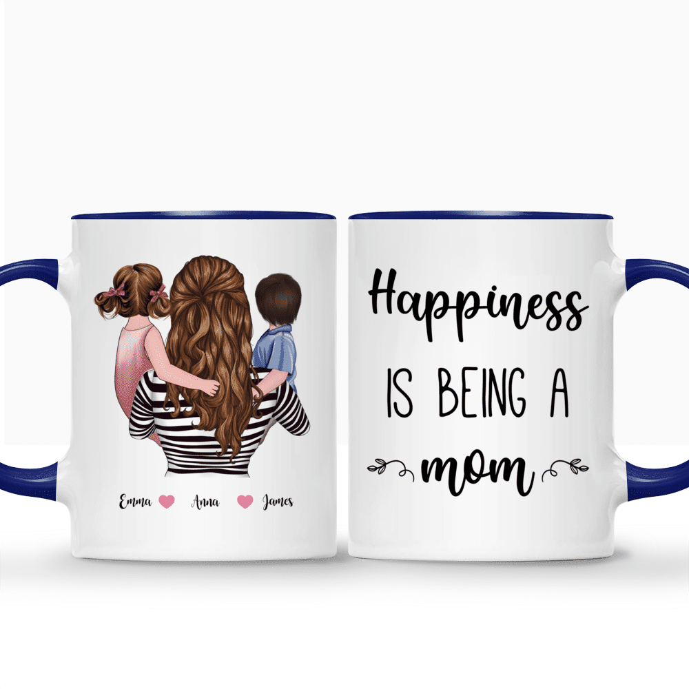 Family Matching Reindeer Mugs for Christmas Holiday, Personalized Mugs for Dad, Mom, Son, Daughter, 11 oz from BluChi