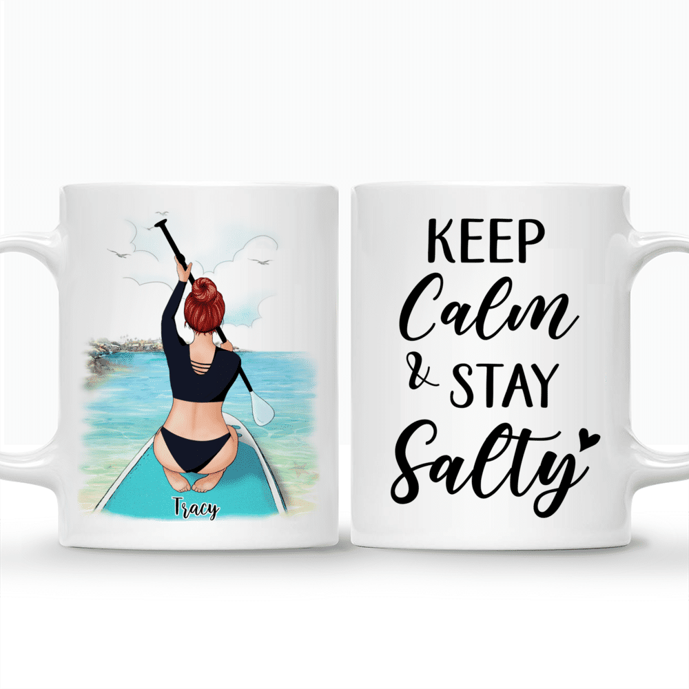 SUP Girl - Keep Calm & Stay Salty - Personalized Mug_3