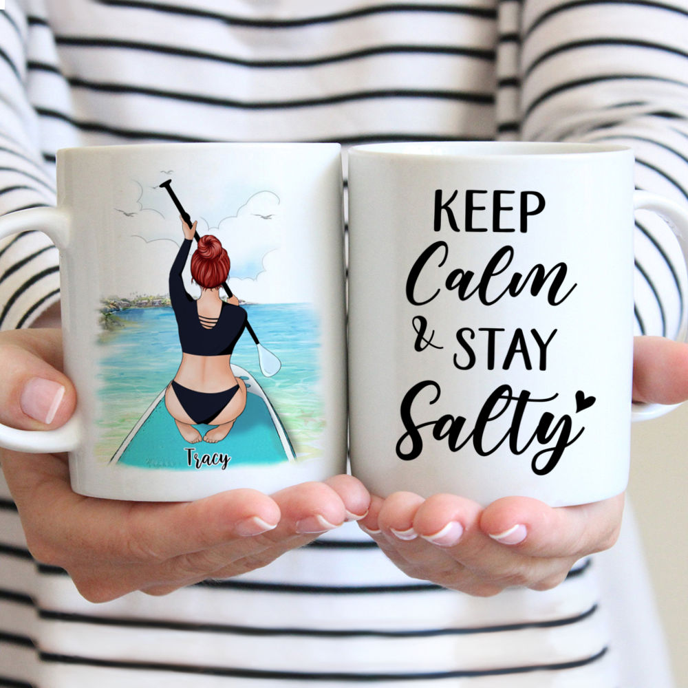 SUP Girl - Keep Calm & Stay Salty - Personalized Mug