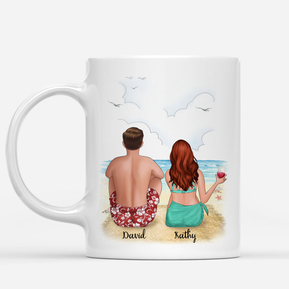 Personalized Mug - Beach Couple - Always and Forever - Valentine's Day Gifts, Couple Gifts, Couple Mug, Gifts For Her, Him_1