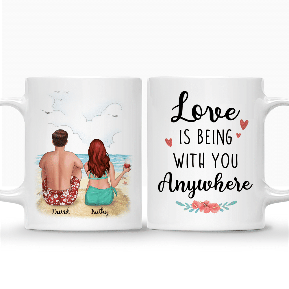 Love Is Being With You Anywhere - Valentine's Day Gifts, Couple Mug, Couple Gifts, Gifts For Her, Him