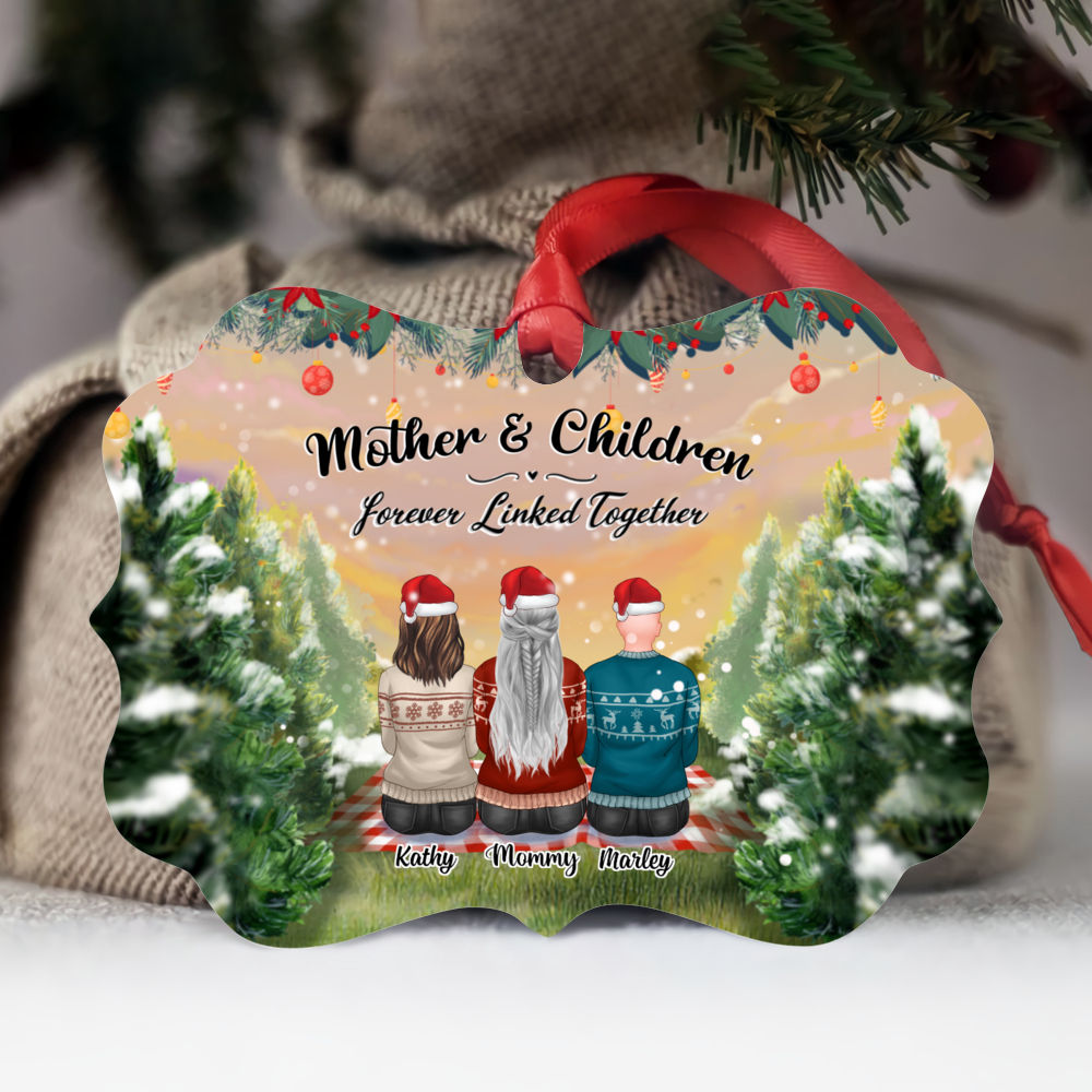 Personalized Ornament - Mother and Sons - Xmas Ornament - Mother