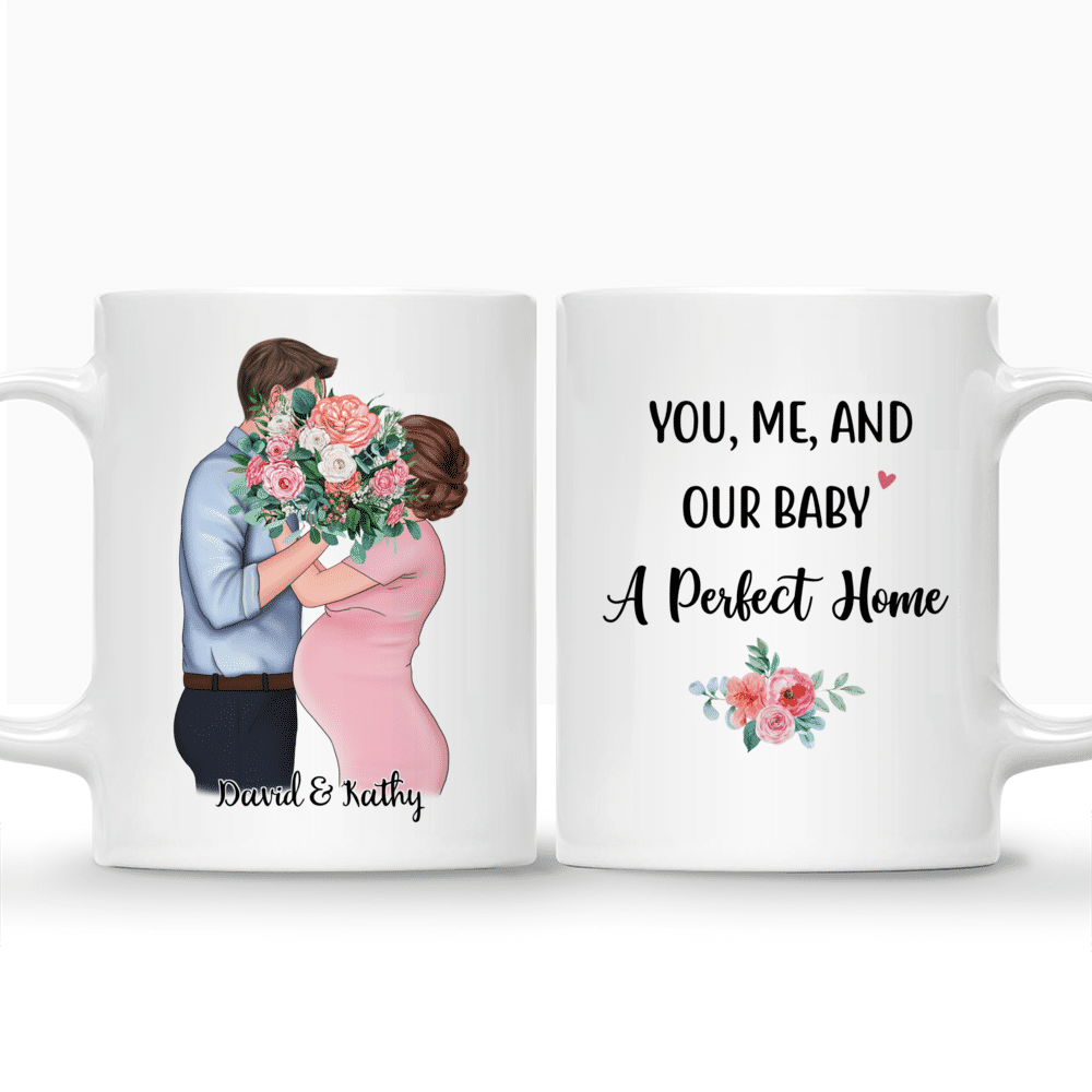 Father's Day Custom Mugs - You, Me, and Our Baby, A Perfect Home_3
