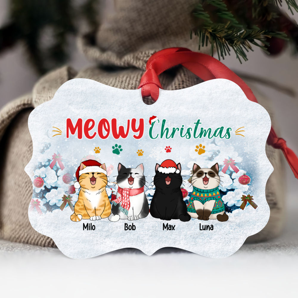 Pet Ornament - Meowy Christmas