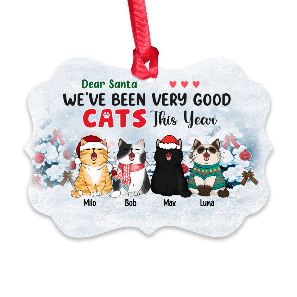 Personalized Ornament - Cat  - Xmas Ornament - Dear Santa we have been very good cats this year_1