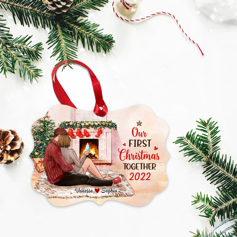 Personalized Ornament - Xmas Couple - Ornament - Our First Christmas Together 2024_2