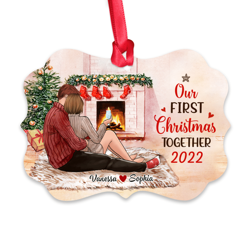 Personalized Ornament - Xmas Couple - Ornament - Our First Christmas Together 2024_1
