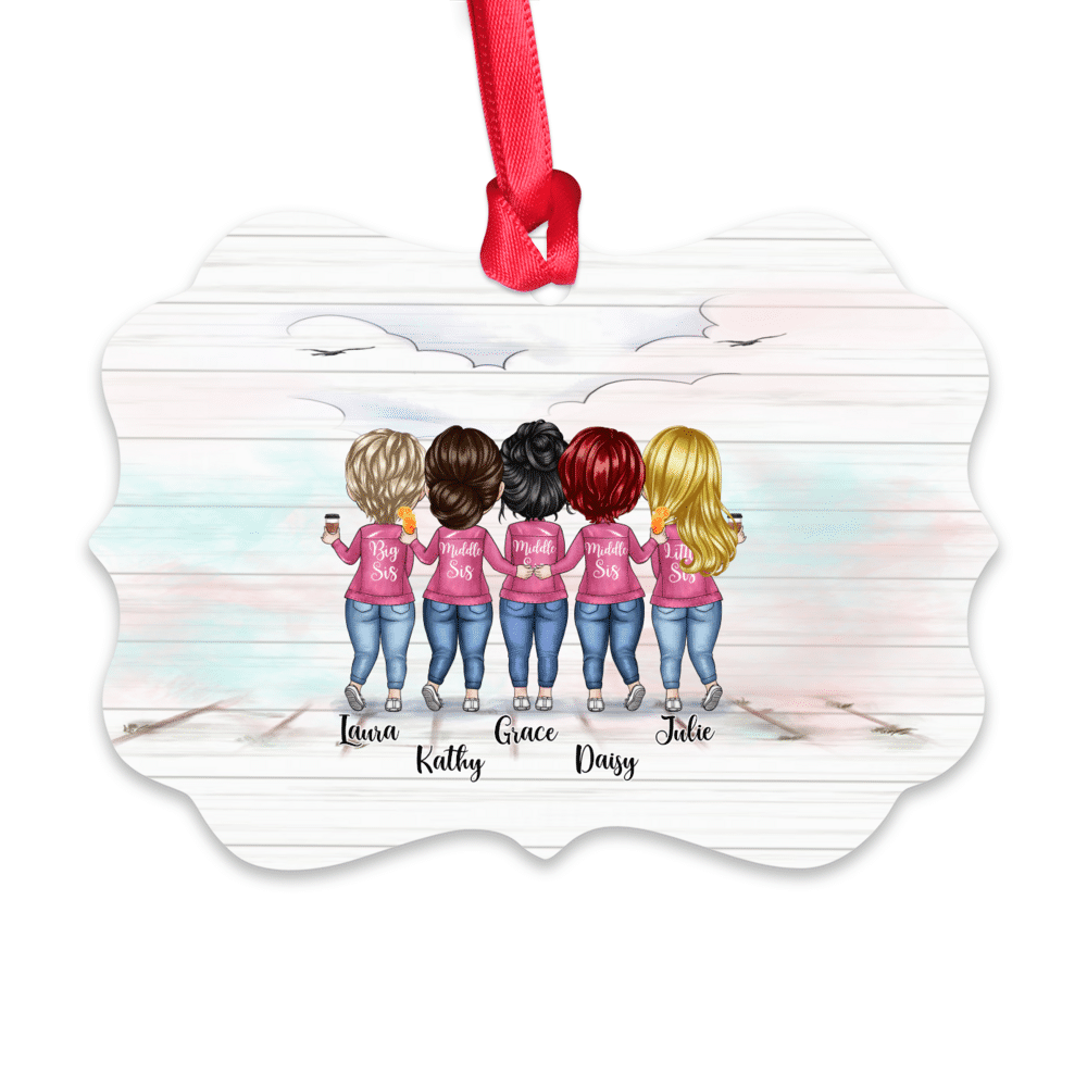 Personalized Ornament - Up to 9 Sisters - Always Sisters (8279)_2