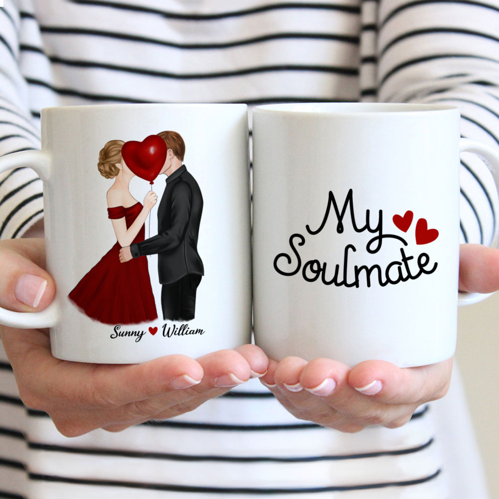 Personalized Couple Mug - My Soulmate (Kissing Couple)