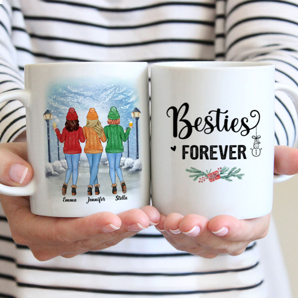 Personalized Mug - Sweater Weather Mug - Besties Forever - Up to 5 Ladies