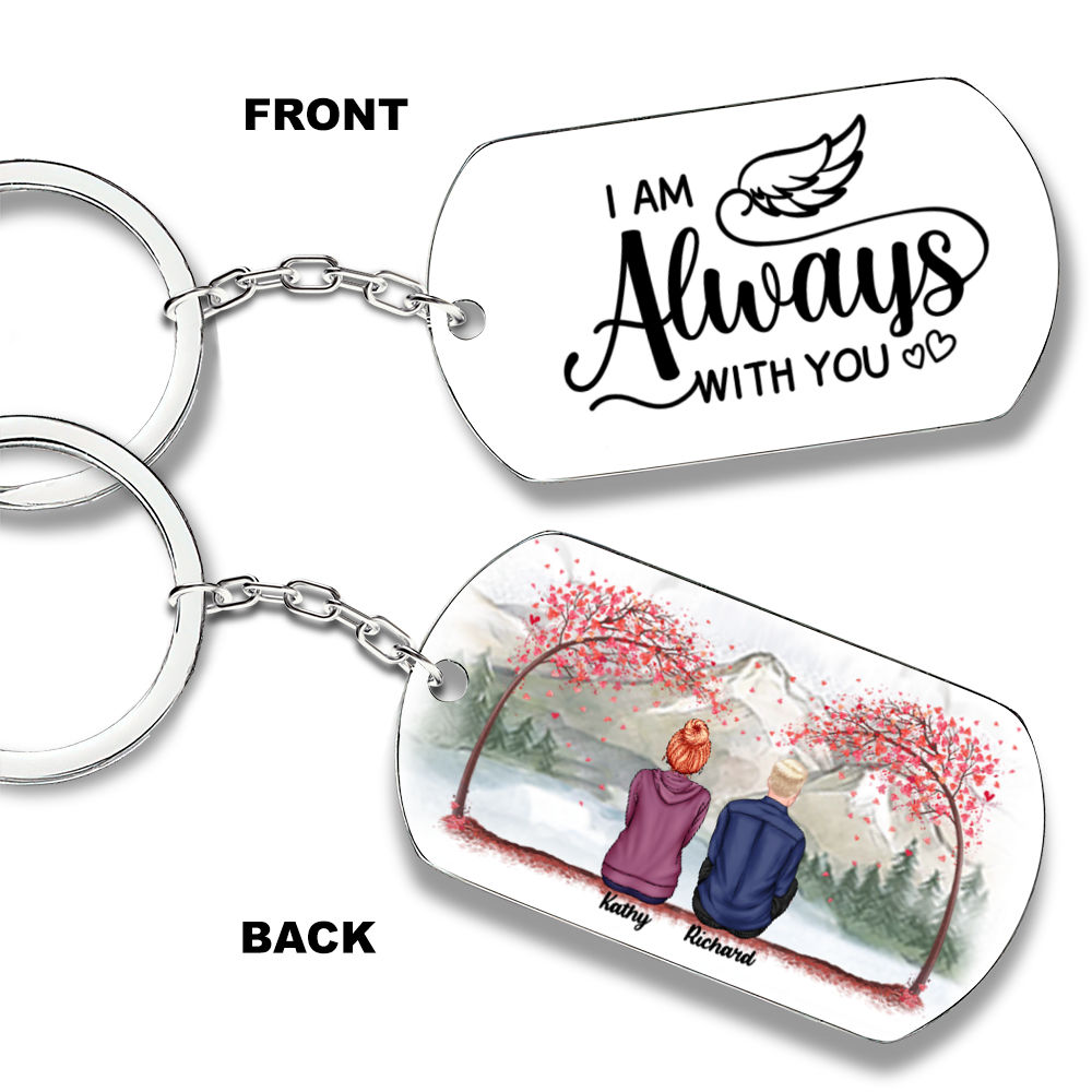 Personalized Keychain - Memorial Keychain - Up to 5 People - Iam Alway With You