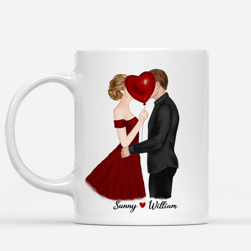 Personalized Mug - Kissing Couple 3 - You own my Heart - Couple Mug, Valentine Mug, Valentine's Day Gifts, Gifts For Her, Him_1