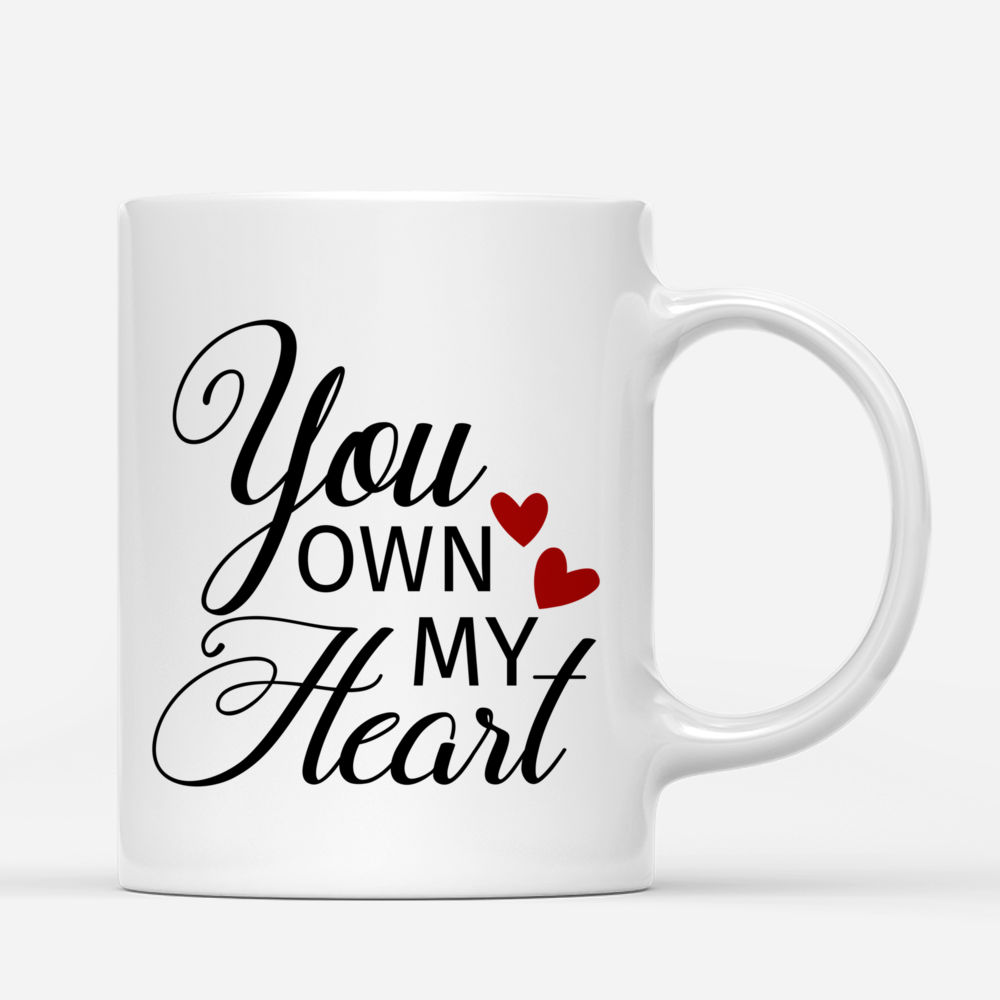 Personalized Mug - Kissing Couple 3 - You own my Heart - Couple Mug, Valentine Mug, Valentine's Day Gifts, Gifts For Her, Him_2