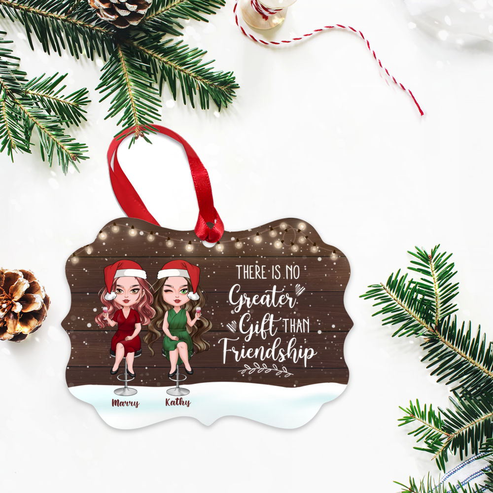 Personalized Christmas Ornament - There Is No Greater Gift Than Friendship