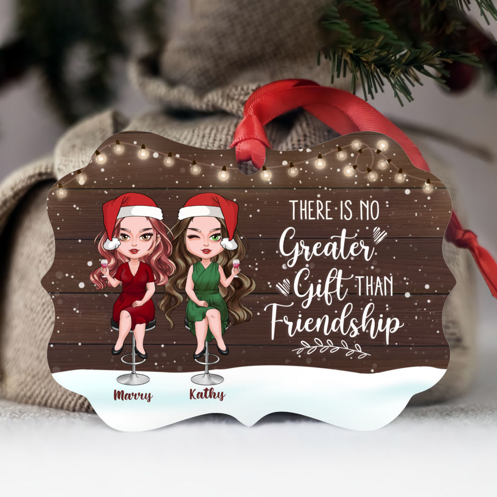 Personalized Ornament - Wood Buddies - There is No Greater Gift than Friendship