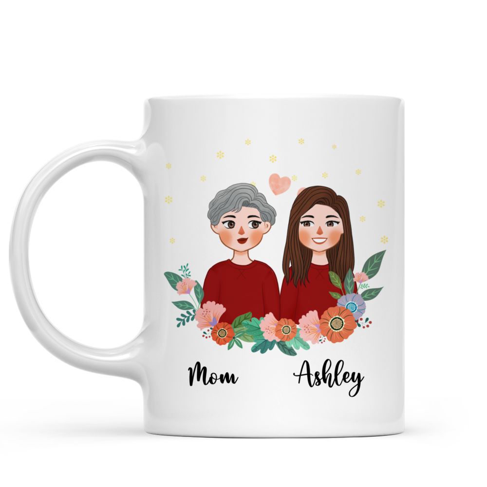 Personalized Mug - Mother And Daughter Portrait - Behind Every Crazy Daughter Is A Mother Who Made Her That Way (2)_1