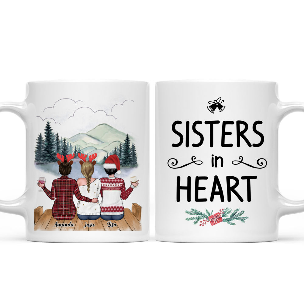 Sisters christmas mug - Sisters in heart - Personalized Mug_3