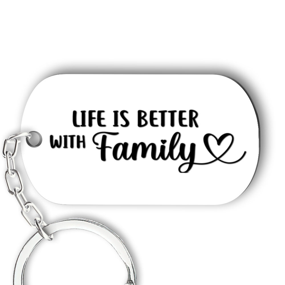 Personalized Keychain - Family's Key chain Personalized - Life is better with Family_1