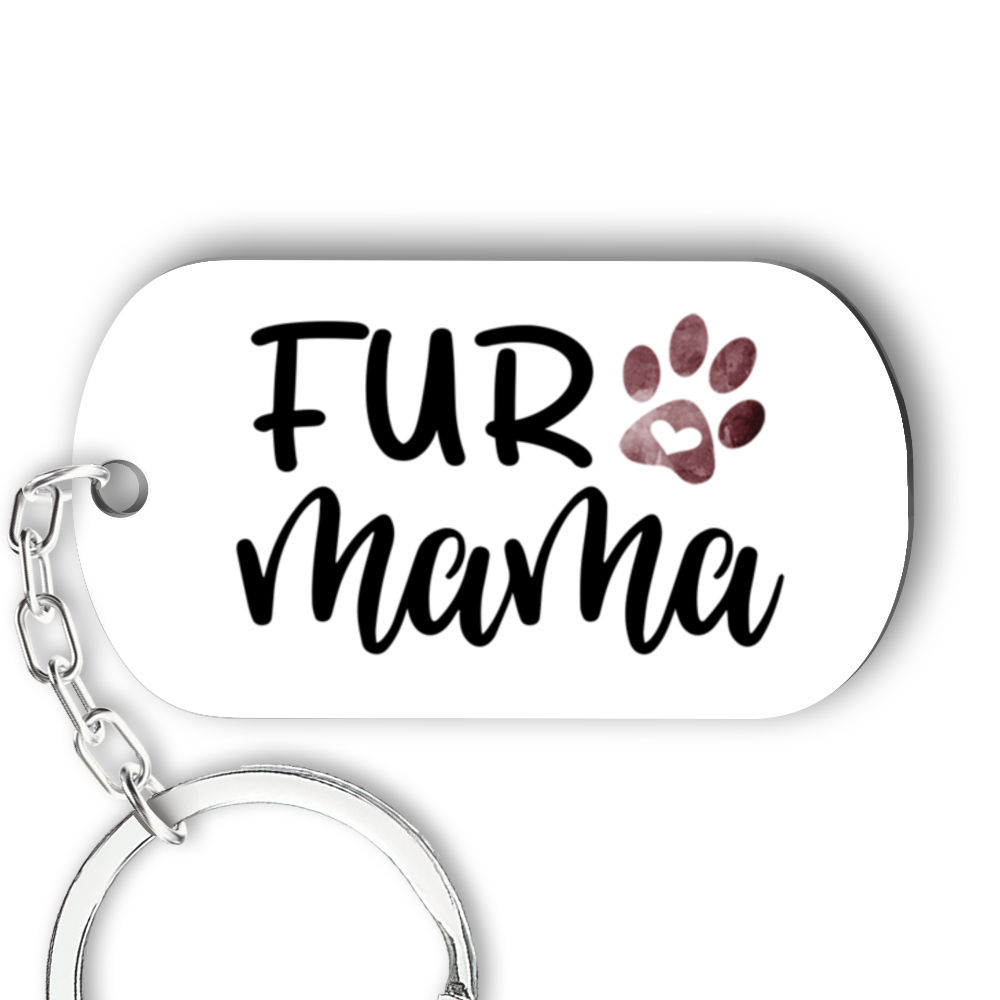 Personalized Keychain - Dog Mom and Dog Dad - Fur Mama