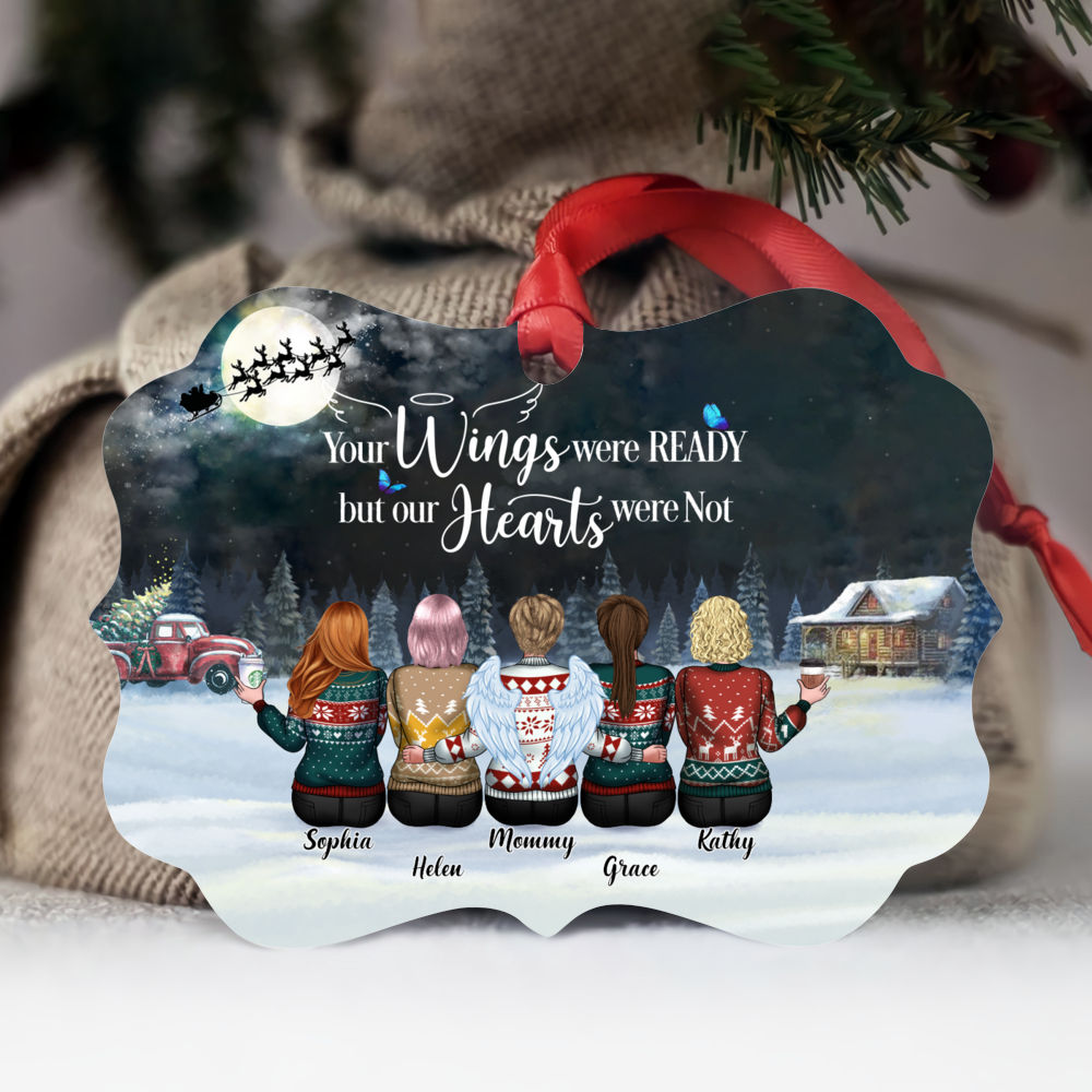 Personalized Ornament - Up To 8 Daughters - Your Wings Were Ready But Our Hearts Were Not (8486)_1