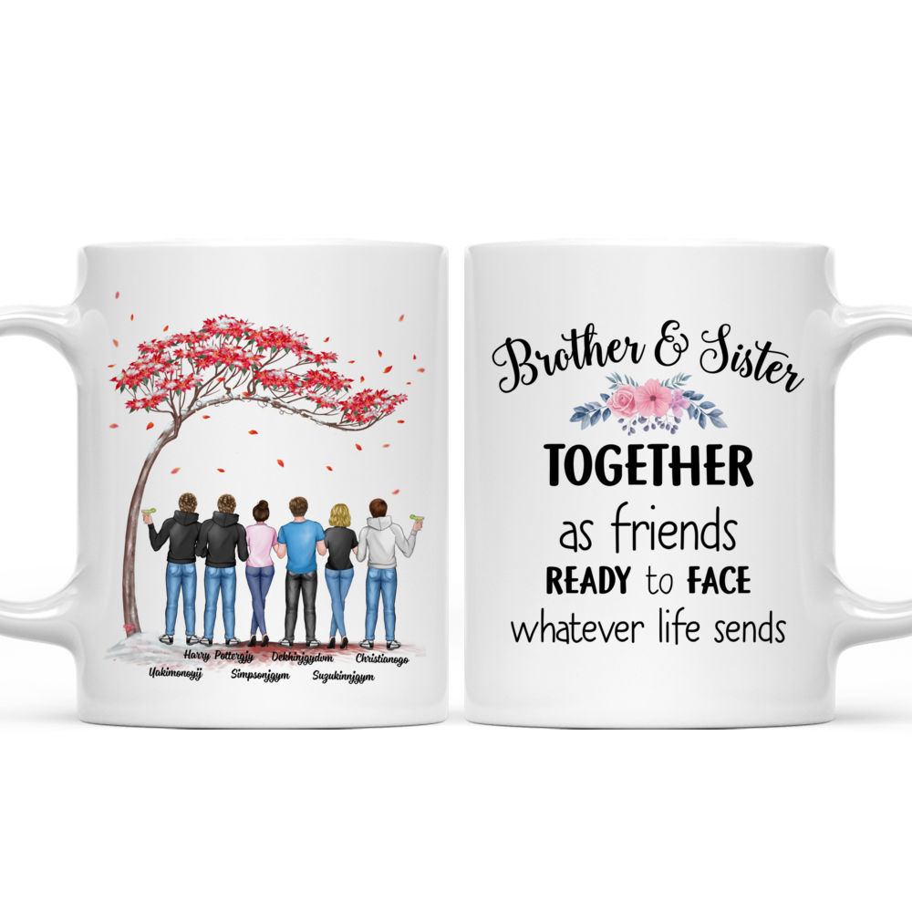 Personalized Mug - Christmas - Bro&Sis - Brother and sister, together as friends, ready to face whatever life sends (8520)_4