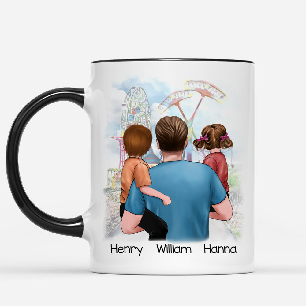Dad Customized Mug - There is no place higher than on Daddy’s shoulders_1